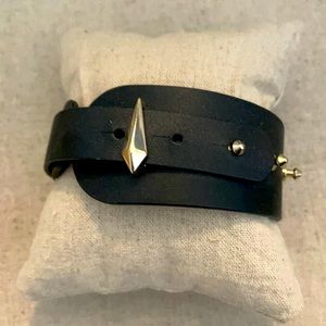 Stella & Dot Leather Cuff Bracelet